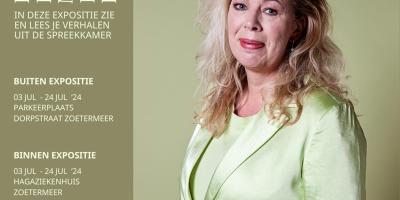 Komt een mens bij de dokter. In deze expositie zie en lees je verhalen uit de spreekkamer.  Buiten expositie: 3-24 juli 2024, Parkeerplaats Dorpstraat Zoetermeer. Binnen expositie: 3-24 juli 2024, Hagaziekenhuis Zoetermeer. 